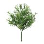 Artificial star flower bush BERLAN on spike, white, 14"/35cm