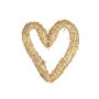 Straw wreath in heart shape PRESTON, natural, 1.6"/4cm, Ø10"/25cm