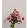 Artificial chrysanthemum bunch WEMKE, burgundy red, 14"/35cm
