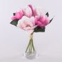 Artificial magnolia bouquet KAYLE, light pink-pink, 12"/30cm