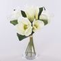 Artificial magnolia bouquet KAYLE, cream-white, 12"/30cm