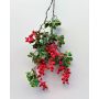 Plastic apple rose branch WARUNA with rose hips, red, 33"/85cm