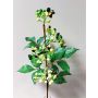 Artificial branch of elderberries CHATANGA with fruits, green-red, 24"/60cm