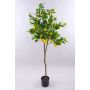 Artificial lemon tree AINSLEY with fruits, artificial trunk, 5ft/150cm