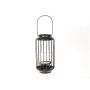 Lantern MUIRANDA with handle, metal, glass insert, black, 13"/32cm, Ø4.3"/11cm