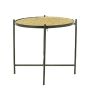 Round industrial coffee table AMARACHI, brown-black, 24"/62cm, Ø17"/43cm