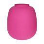 Glass flower vase CAYDENCE, fuchsia-matt, 10"/25.3cm, Ø9"/22.2cm