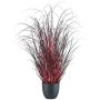 Artificial Pennisetum setaceum TUNPA in decorative pot, dark red, 24"/60cm