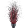 Artificial Pennisetum setaceum TUNPA in decorative pot, dark red, 31"/80cm
