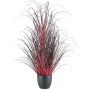 Artificial Pennisetum setaceum TUNPA in decorative pot, dark red, 3ft/100cm
