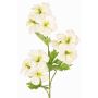Artificial plant: cranesbill branch ZEDENA, white-green, 28"/70cm, Ø2.4"/6cm