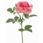 Artificial rose WAIOLA, pink-fuchsia, 26"/65cm, Ø4.3"/11cm