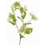 Artificial hydrangea branch KATHANI, white-green, 31"/80cm, Ø3.9"-5.1"/10-13cm