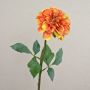 Artificial dahlia TINKALA, orange-yellow, 60cm, Ø12cm