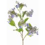 Artificial hydrangea branch KATHANI, blue-white-green, 31"/80cm, Ø3.9"-5.1"/10-13cm