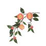 Artificial camellia branch YARINA with flowers, pink-cream, 75cm