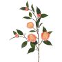 Artificial camellia branch YARINA with flowers, pink-cream, 30"/75cm