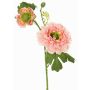 Artificial SAGARA ranunculus branch, pink-green, 18"/45cm, Ø2"-3.5"/5-9cm