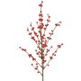 Artificial holly branch HIKERNA with berries, red, 35"/90cm