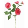 Artificial decorative dahlia branch QUINKA, fuchsia, 28"/70cm