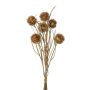 Artificial bunch of globe thistles TARFO, dry look, brown, 18"/45cm