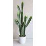 Artificial column cactus CLYDE in concrete pot, green, 33"/85cm