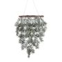 Artificial ceiling wreath Cedar DINSA with cones, frosted, green-white, 22"/55cm