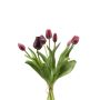 Artificial Tulip bouquet Mix LONA, red-burgundy, 40cm