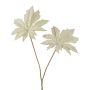 Artificial branch of aralia JOMLER, cream-grey, 20"/50cm