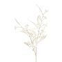 Decorative eucalyptus branch ZILFOR with flowers, white, 31"/80cm