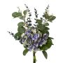 Artificial bouquet of hydrangea and eucalyptus CUNTA, blue-green, 22"/55cm