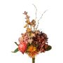 Artificial bouquet of globe thistle, rose and hydrangea PRINZY, orange-salmon-dusky pink, 24"/60cm