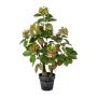 Decorative TOLHIN wig bush, artificial trunk, decorative pot, green-pink, 24"/60cm