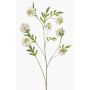 Artificial Scabiosa RUXTER branch, white, 110 cm, Ø7–9 cm