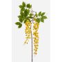 Large artificial wisteria branch NISSRINE with flowers, yellow, 5ft/145cm