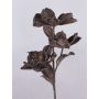 Decorative camellia branch RANIA, brown, 37"/95cm, Ø7.1"-9"/18-22cm