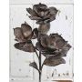 Decorative camellia branch RANIA, brown, 3ft/95cm, Ø8"/20cm