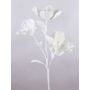 Decorative camellia branch RANIA, white, 37"/95cm, Ø7.1"-9"/18-22cm