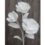 Decorative camellia branch RANIA, white, 3ft/95cm, Ø8"/20cm