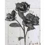 Decorative camellia branch RANIA, black, 3ft/95cm, Ø8"/20cm