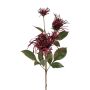 Decorative branch Chrysanthemum MIRANE, burgundy red, 28"/70cm