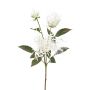 Decorative branch Chrysanthemum MIRANE, white, 28"/70cm