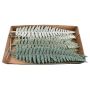 Artificial leaf Royal fern ALANEA, 15 pieces, petrol-mint-white, 18"/45cm