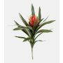 Artificial Guzmania YAARA with flowers, on a stem, red, 16"/40cm