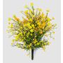 Artificial gypsophila bush JARMIN on a stem, crossdoor, yellow-orange, 45 cm