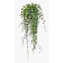 Artificial hanging plant, silver rain KEMMO on a stem, flowers, crossdoor, purple, 24"/60cm