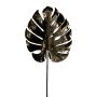 Decorative leaf Philodendron Monstera Deliciosa TIGRIN, metallic antique silver, 30"/75cm