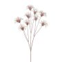 Artificial clematis seed head HARWAY, rose gold, 30"/75cm, Ø2.8"/7cm