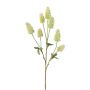 Artificial white clover branch TREVLA with flowers, green, 22"/55cm