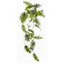 Artificial hanging plant: Philodendron selloum SNALVI on a stem, 35"/90cm